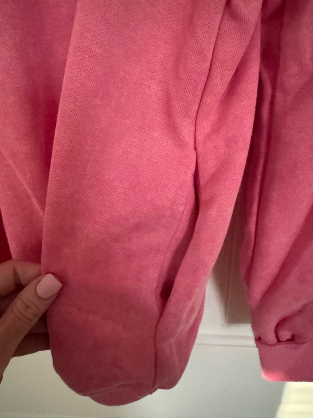 Women’s Pink color Terry Cloth Sweatshirt Size Large - Picture 2 of 5